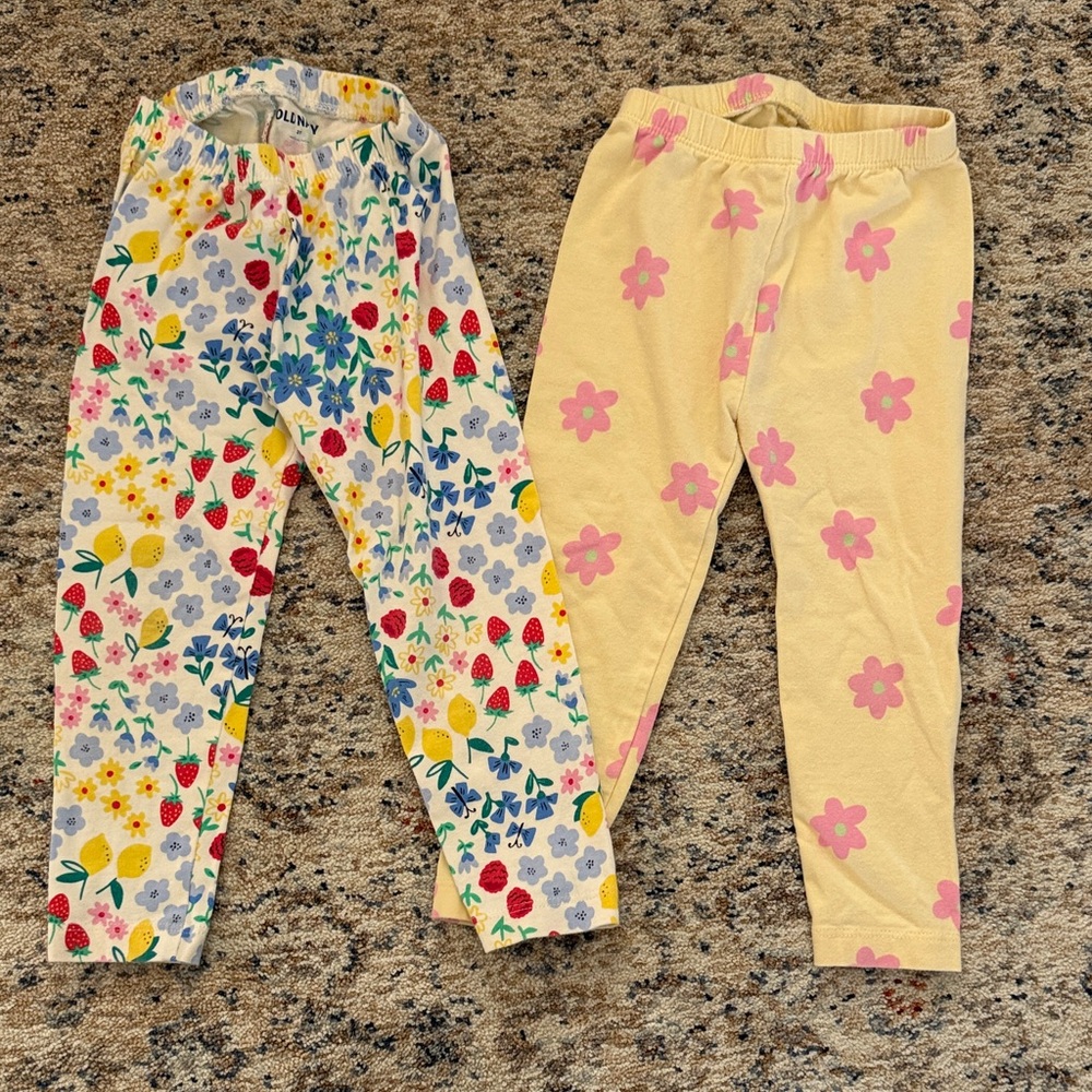 Old Navy Set of 2 Floral Leggings- Size 2T